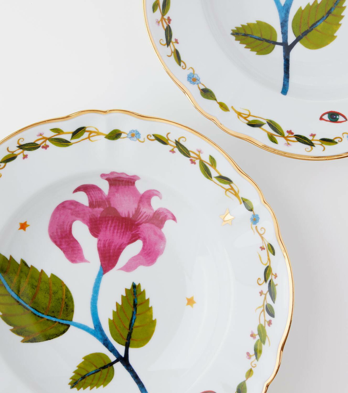 Bitossi Fabula Profumo set of 4 porcelain soup plates