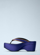 Dries Van Noten Satin Platform Thong Sandals