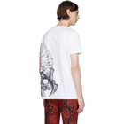 Alexander McQueen White and Grey Skeleton T-Shirt