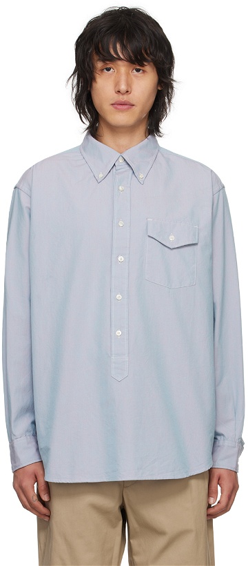 Photo: Engineered Garments Blue Iridescent Shirt