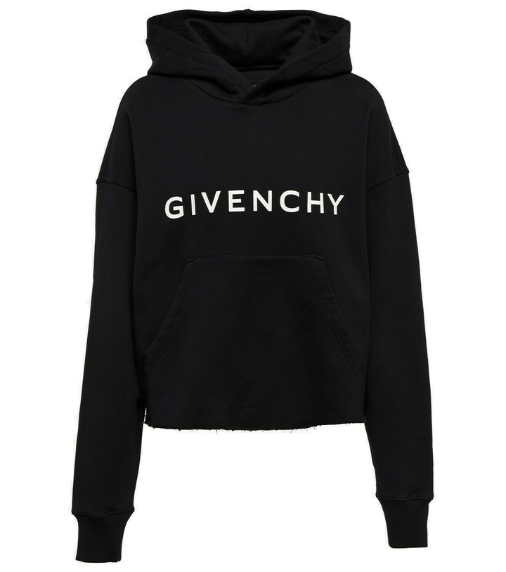 Photo: Givenchy - Cropped cotton fleece sweatshirt