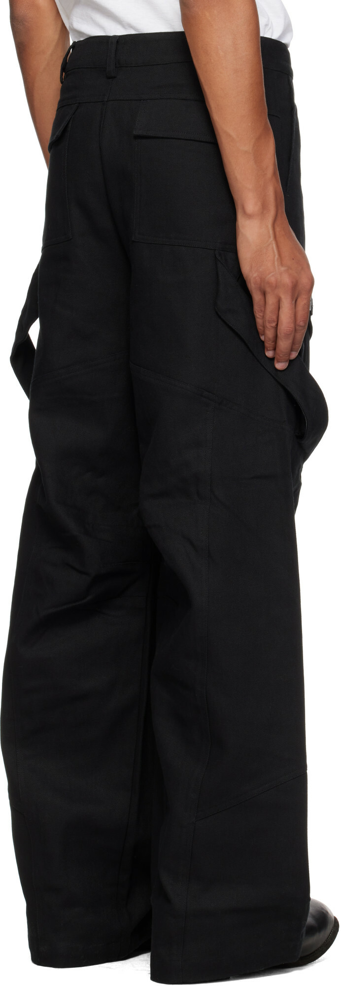 HELIOT EMIL Black Cellulae Cargo Pants