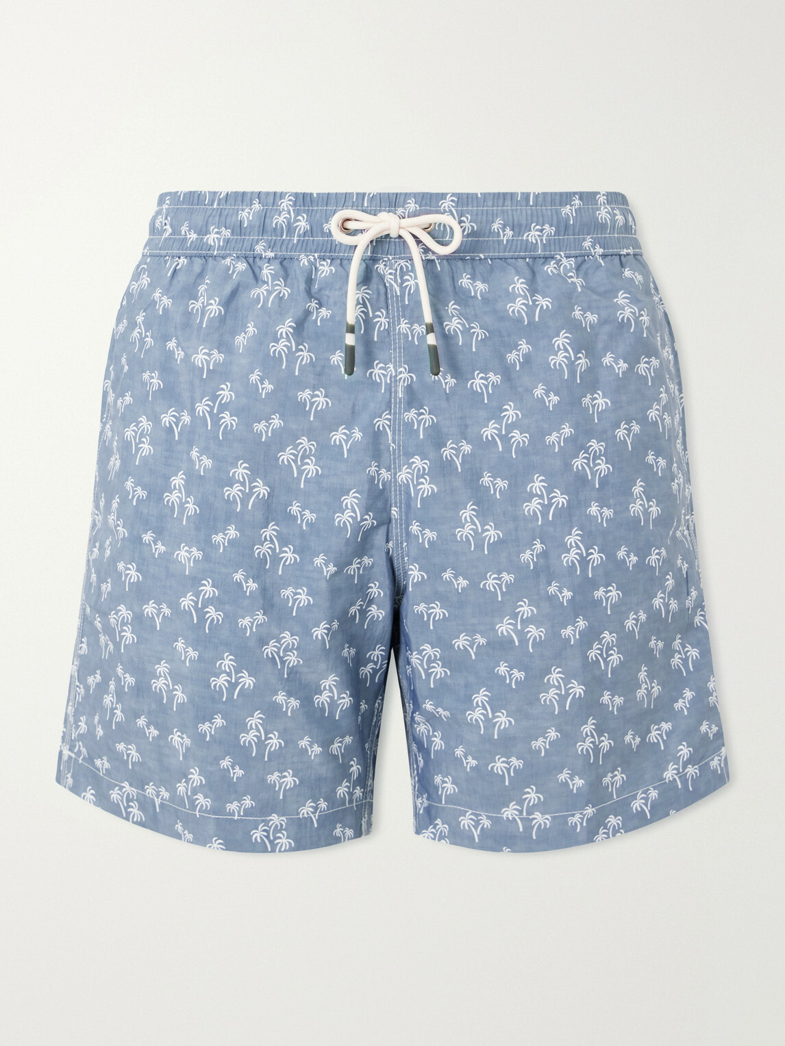 Hartford - Straight-Leg Printed Swim Shorts - Blue