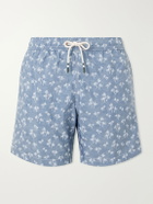 Hartford - Straight-Leg Printed Swim Shorts - Blue