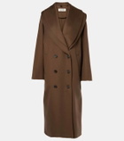 Róhe Scarf-detail wool coat