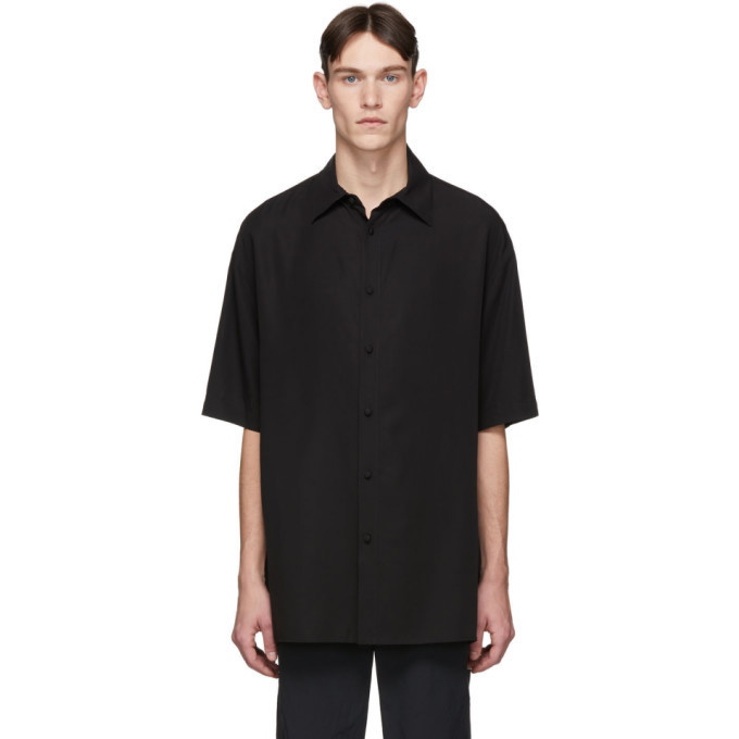 Photo: Valentino Black Lyocell Short Sleeve Shirt