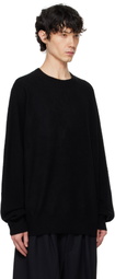 RAINMAKER KYOTO Black Oneside Raglan Sleeve Crew Neck Sweater