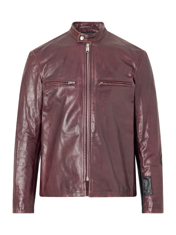 Photo: Enfants Riches Déprimés - Side B Leather Jacket - Burgundy