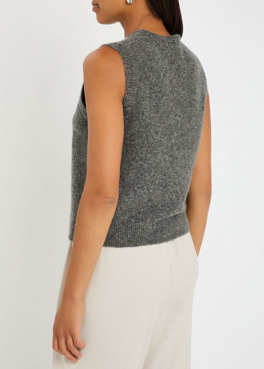Vince Melange Cashmere Vest Grey