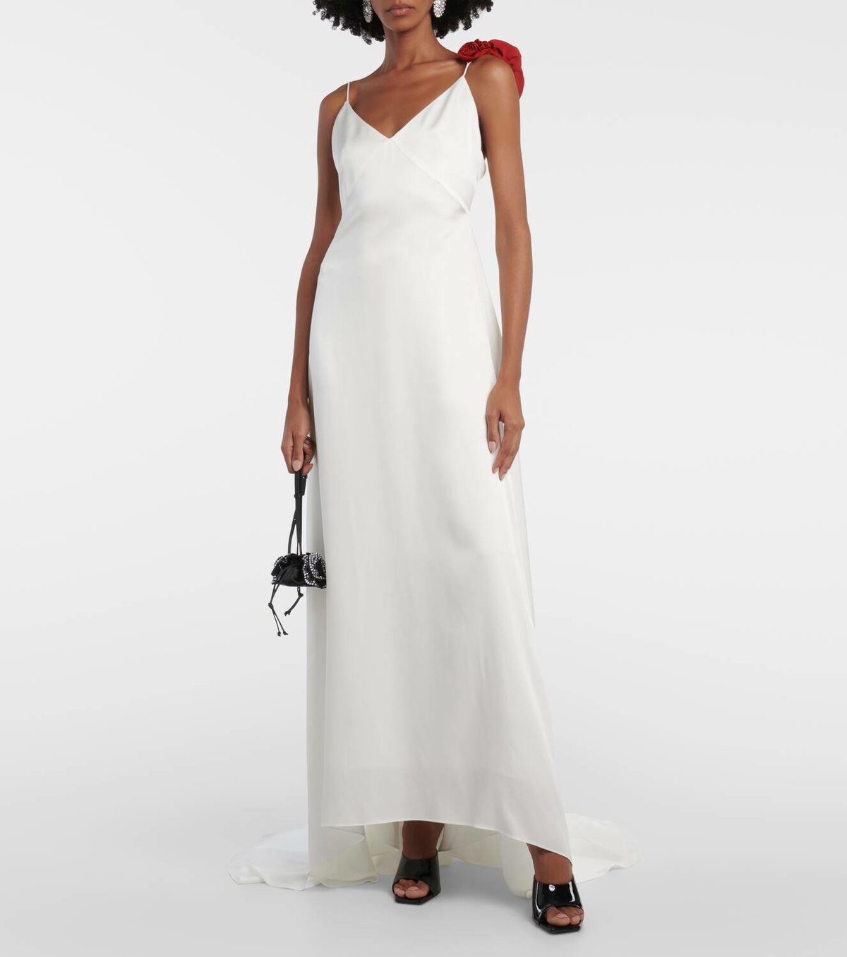 Magda Butrym Rosette embellished slip gown Magda Butrym