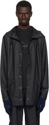 RAINS Black Breathable Rain Jacket