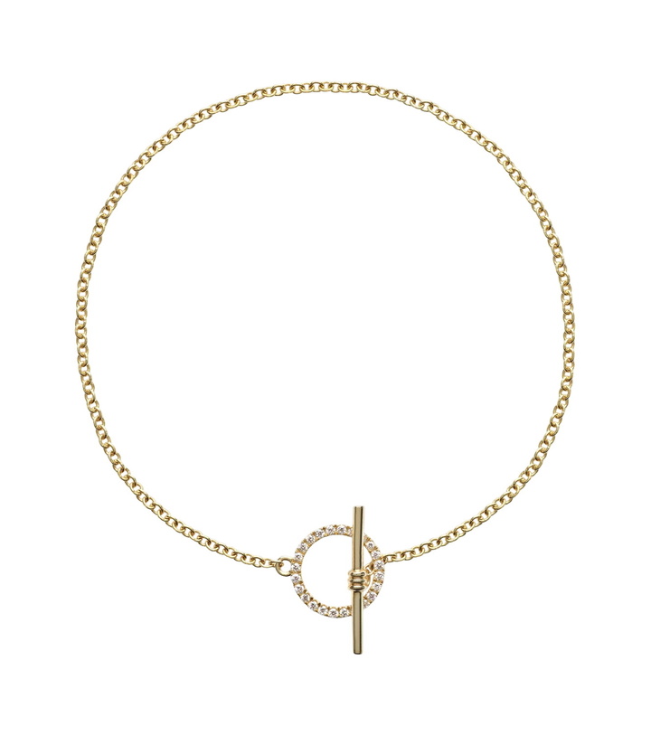 Photo: Stone and Strand 10kt gold bracelet with diamonds