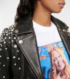 Golden Goose - Embellished leather biker jacket