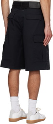 MM6 Maison Margiela Black Raw Edge Cargo Shorts
