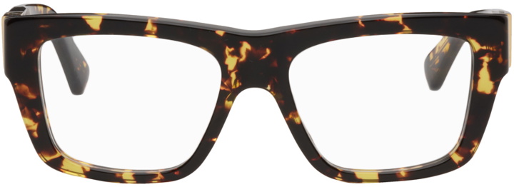 Photo: Bottega Veneta Tortoiseshell Rectangular Glasses