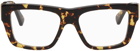Bottega Veneta Tortoiseshell Rectangular Glasses