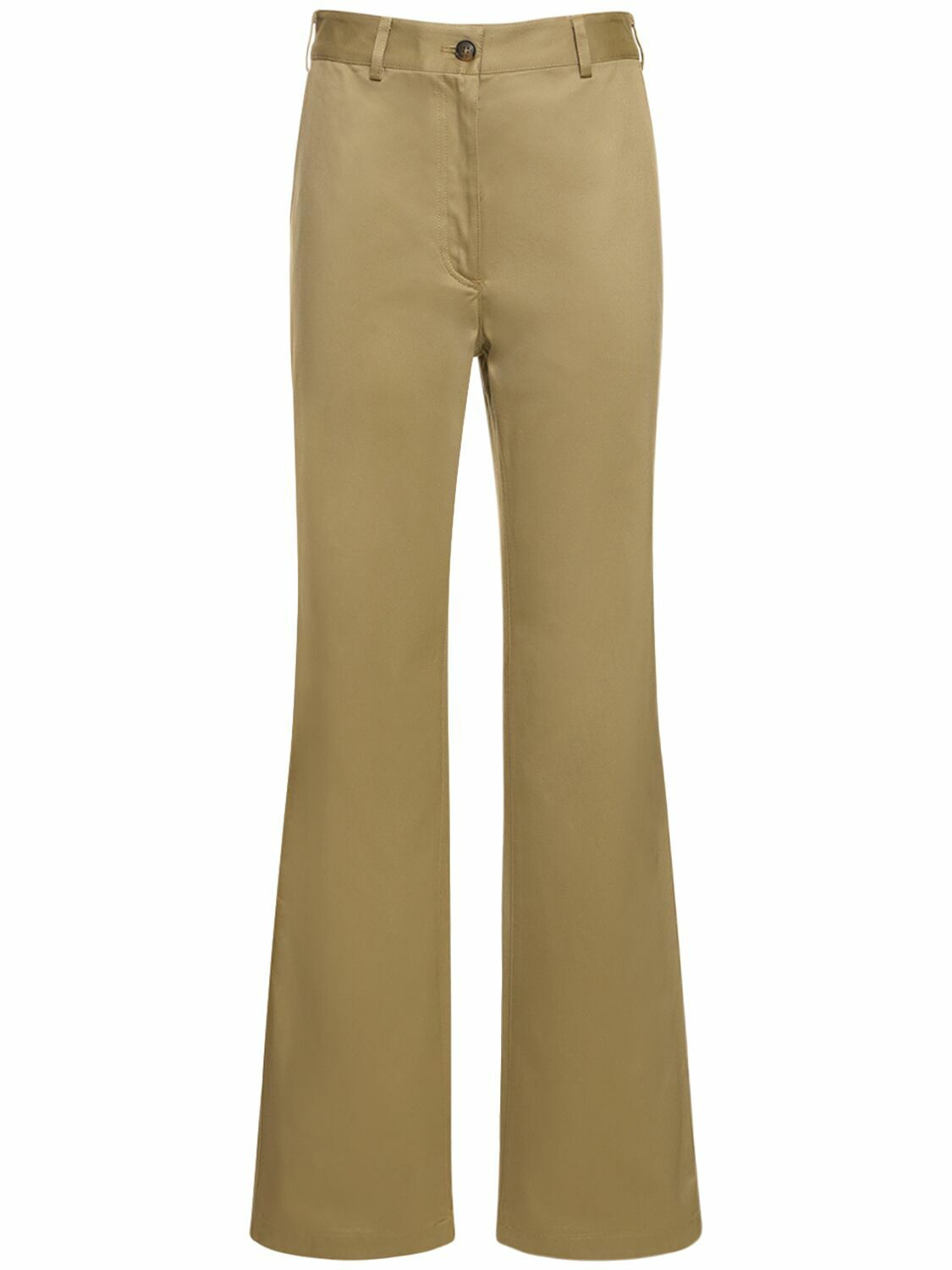 NILI LOTAN Corette cotton-blend velvet flared pants