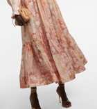 Zimmermann - Kaleidoscope printed linen and silk maxi skirt