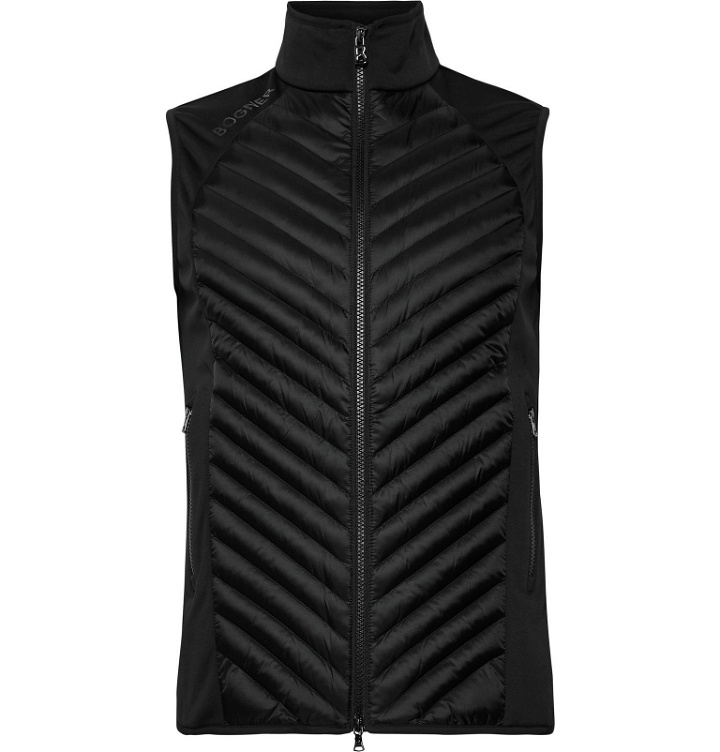 Photo: Bogner - Owen Quilted Shell and Fleece-Back Stretch-Jersey Gilet - Black