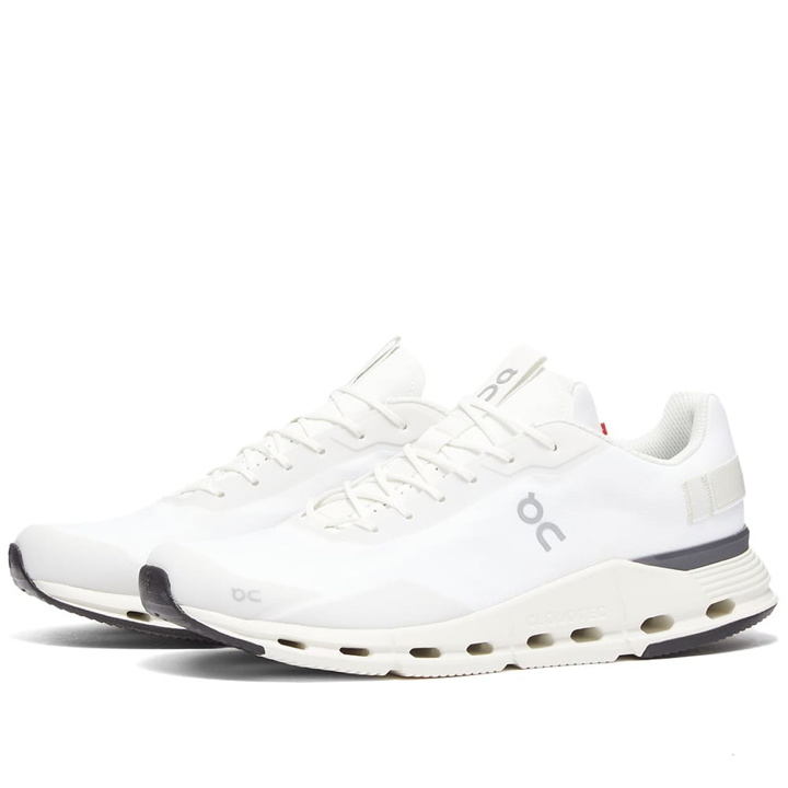 Photo: ON Men's Running Cloudnova Form Sneakers in White/Eclipse