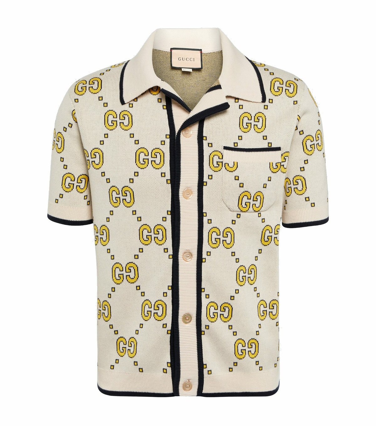 Photo: Gucci - GG cotton jacquard bowling shirt
