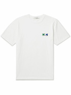 Maison Kitsuné - Logo-Appliquéd Cotton-Jersey T-Shirt - White