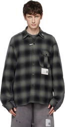 Maison MIHARA YASUHIRO Gray Front Back Combined Check Shirt