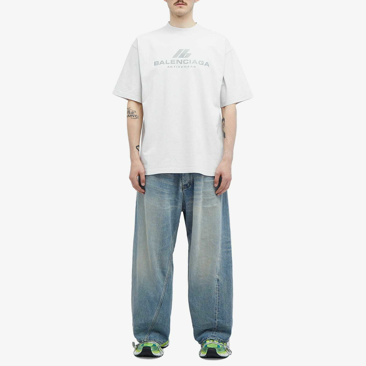 【関税込み】Balenciaga オフホワイト Activewear Tシャツ Balenciaga: Off-White 'Activewear' T-Shirt | SSENSE