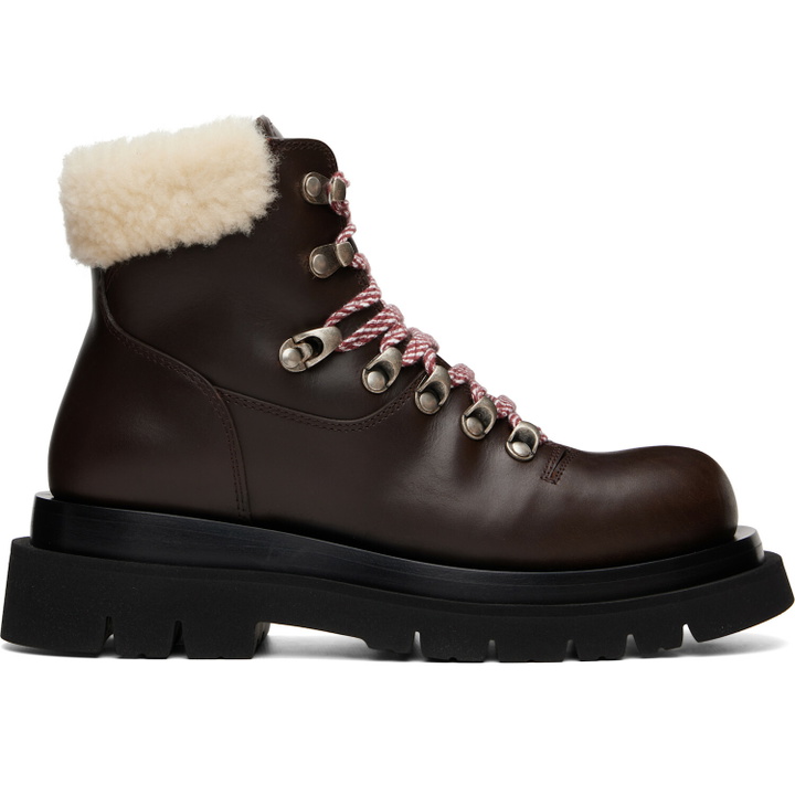 Photo: Bottega Veneta Brown Lug Hiking Ankle Boots