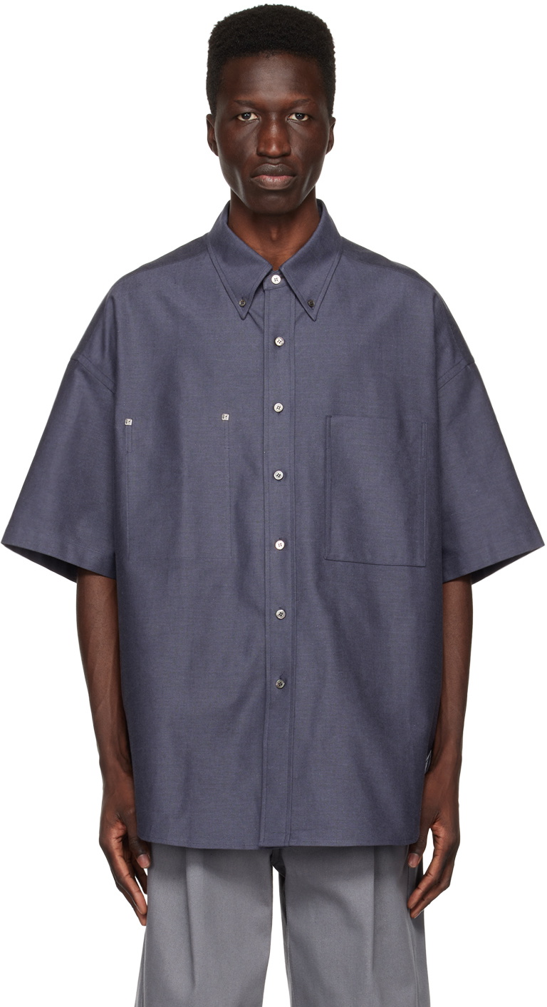 Wooyoungmi Gray Embroidered Shirt Wooyoungmi