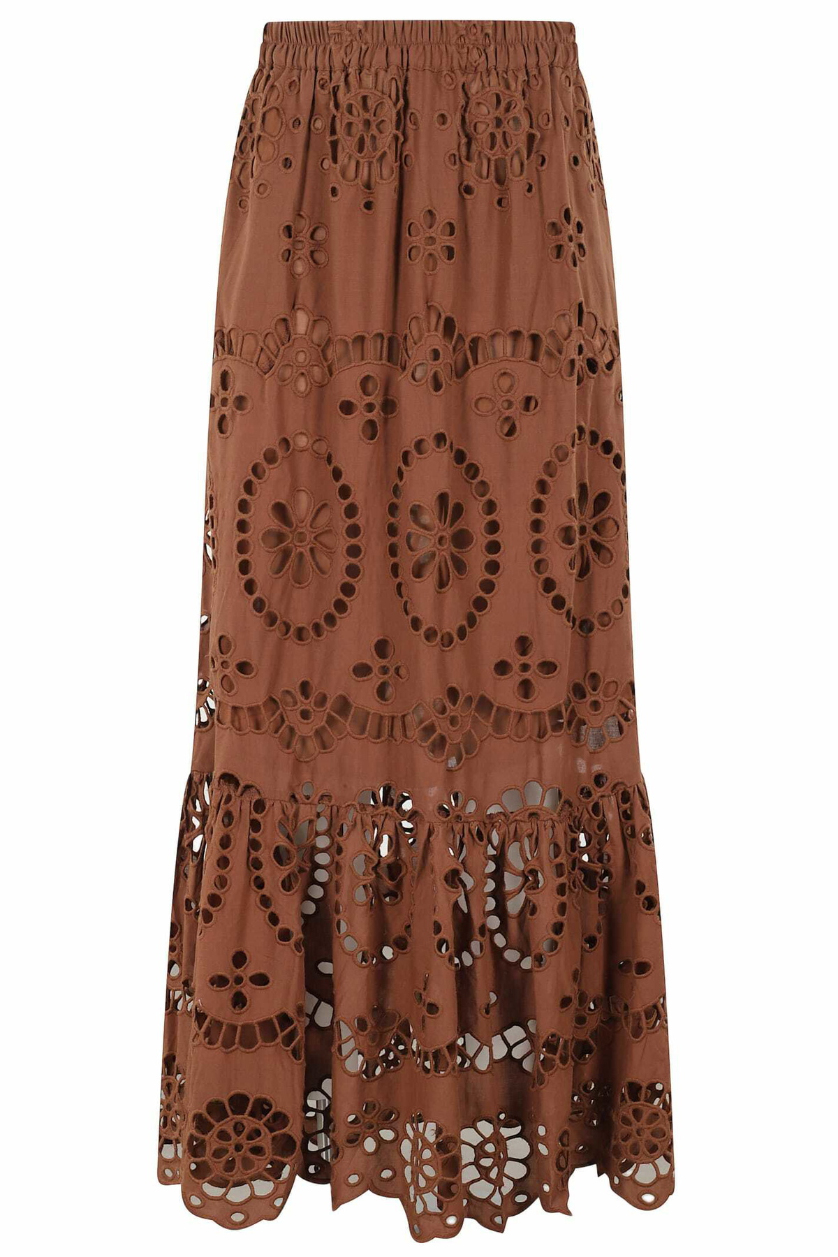 スカート MC2 Saint Barth CHEYENNE - Long skirt in cotton and silk. Cheyenne - Long Skirt In Cotton And Silk. MC2 Saint Barth