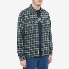 Foret Men's Alaska Check Shirt in Navy/Green