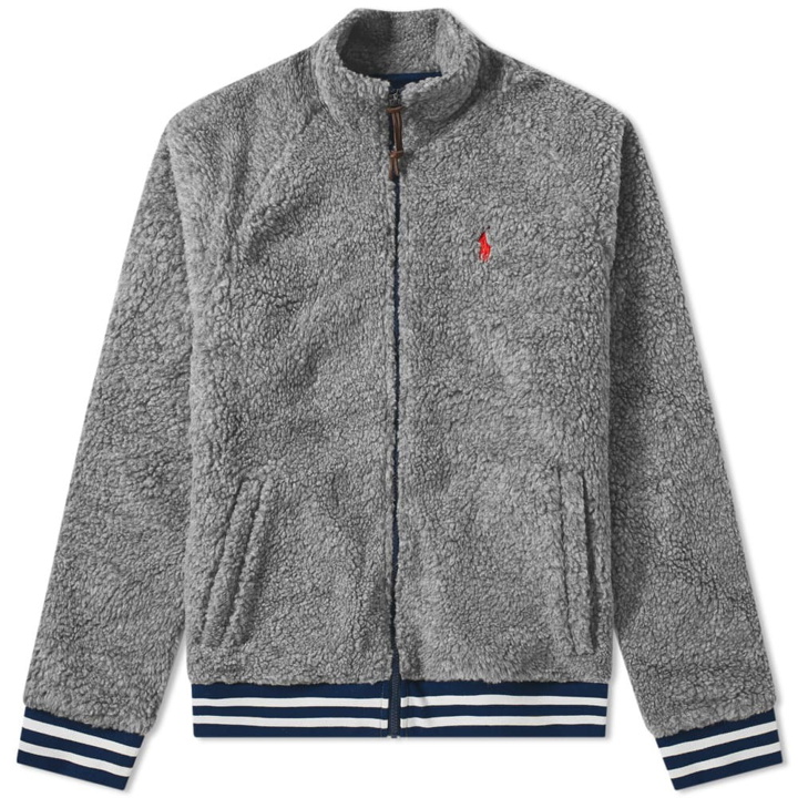 Photo: Polo Ralph Lauren Sherpa Zip Up Fleece Battalion Heather