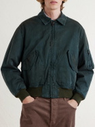 A.PRESSE - Cotton and Silk-Blend Canvas Bomber Jacket - Green