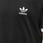 Adidas Men's 3 Stripe T-Shirt in Black
