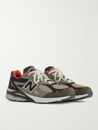 New Balance - Made in USA 990v2 Suede and Mesh Sneakers - Brown