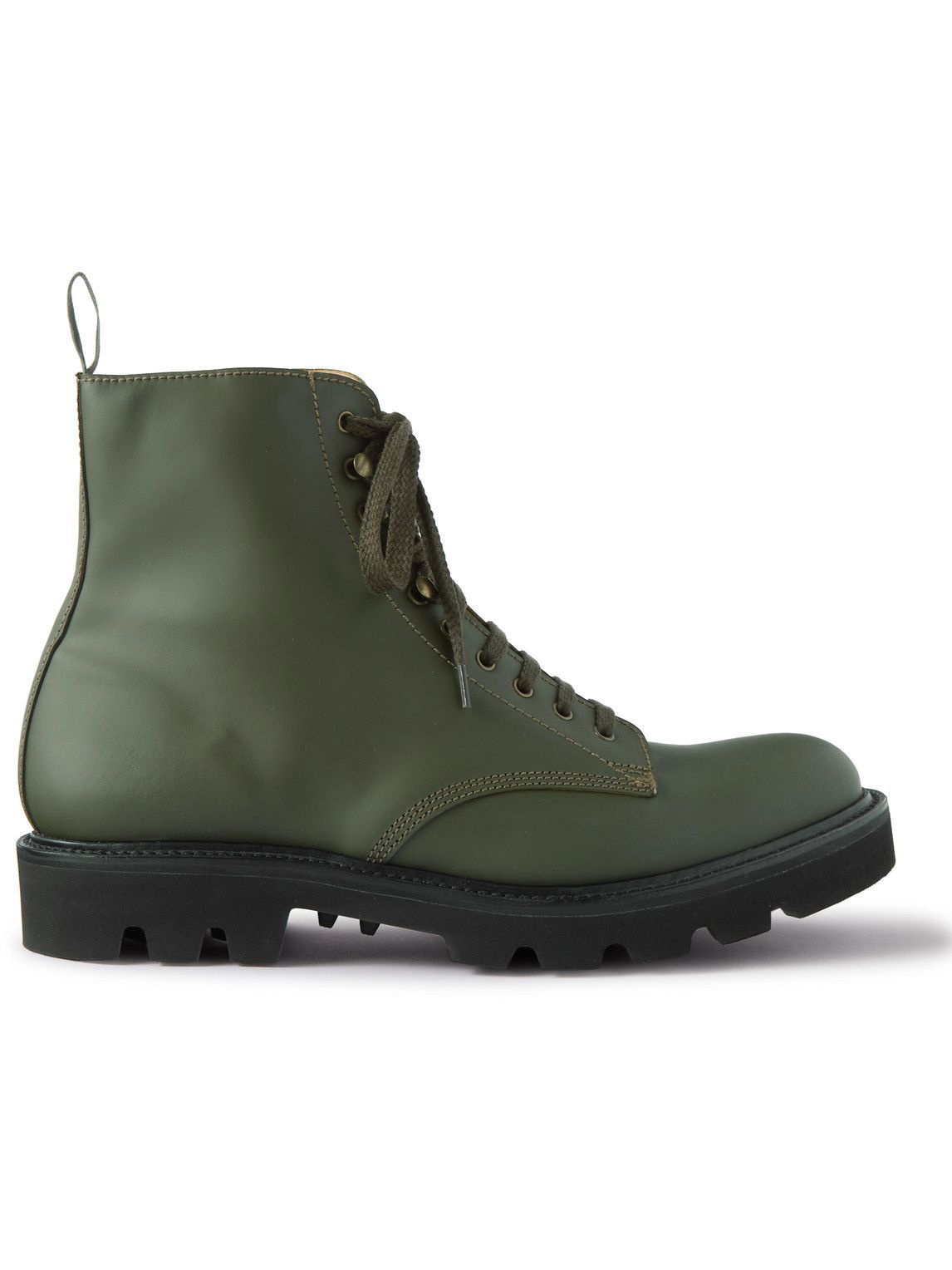 Grenson - Jude Rubberised Leather Boots - Green Grenson