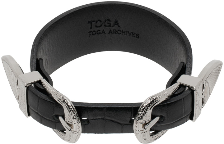 Photo: Toga Pulla SSENSE Exclusive Black Double Buckle Bracelet