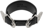 Toga Pulla SSENSE Exclusive Black Double Buckle Bracelet