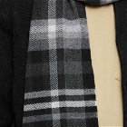 Universal Works Men's Check Scarf in Grey