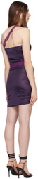 VAILLANT Purple Ruched Minidress