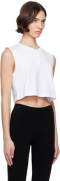 LESET White Margo Sleeveless Henley