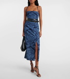 Alexander McQueen Damask denim pencil dress