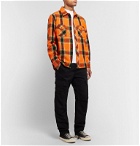 Stüssy - Ace Checked Cotton-Flannel Shirt - Orange