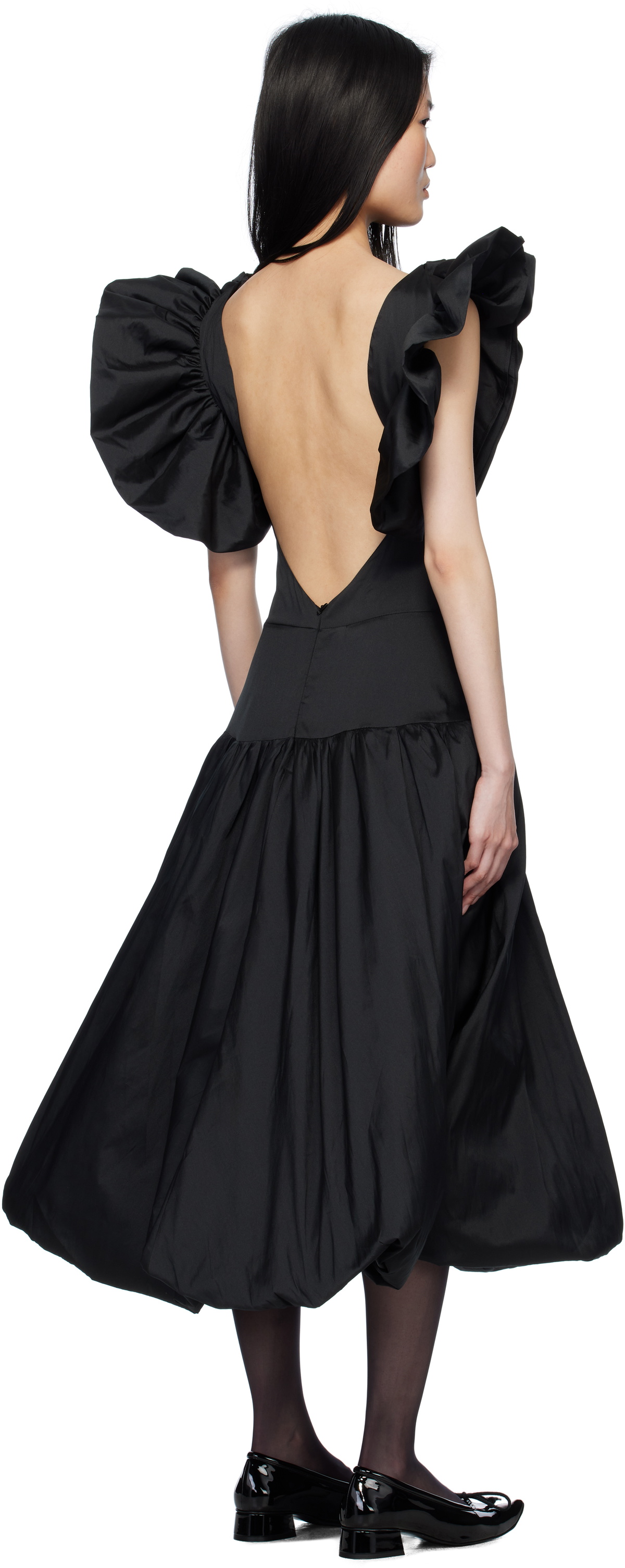 Paula Canovas Del Vas Black Puff Minidress