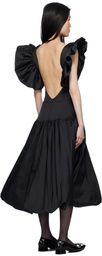 Paula Canovas Del Vas Black Puff Minidress
