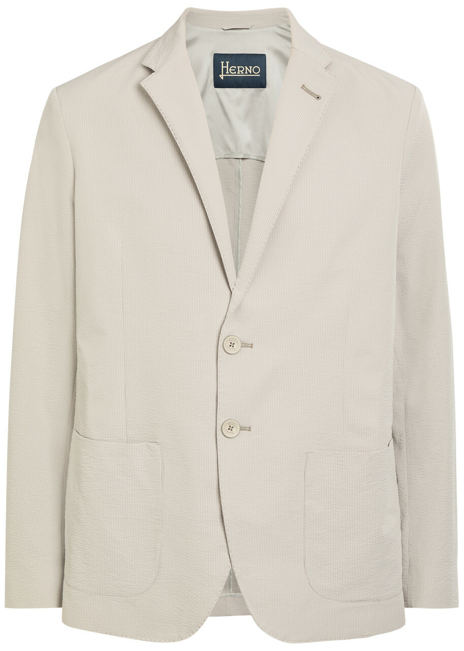 Herno Seersucker Blazer Grey