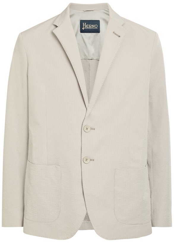 Photo: Herno Seersucker Blazer Grey