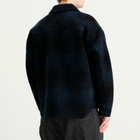 and wander Men's Shaggy Wool Zip Jacket in Navy
