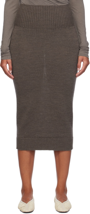 Photo: Max Mara Leisure Brown Melk Midi Skirt
